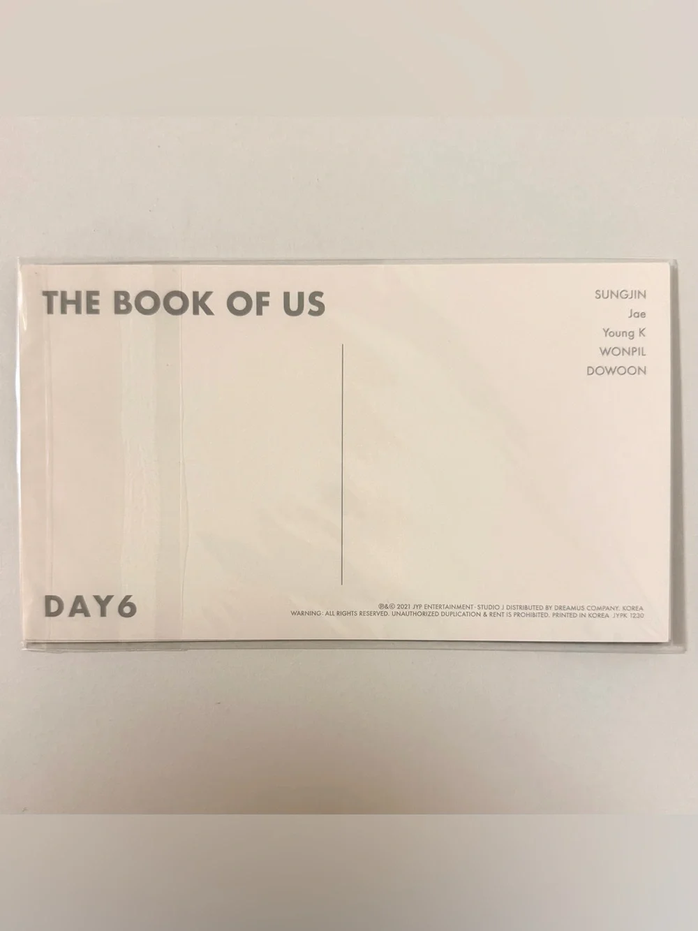 DAY6 The Book of Us Limited Edition Set: Package Box, Postcard Set, 2 Bookmarks